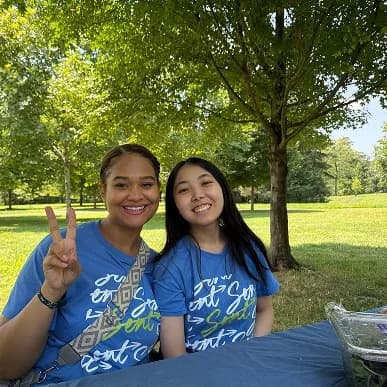 Students at an AM chapter gathering